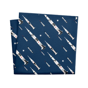 Space Race Pocket Square - 12" Square - Knotty Tie Co.