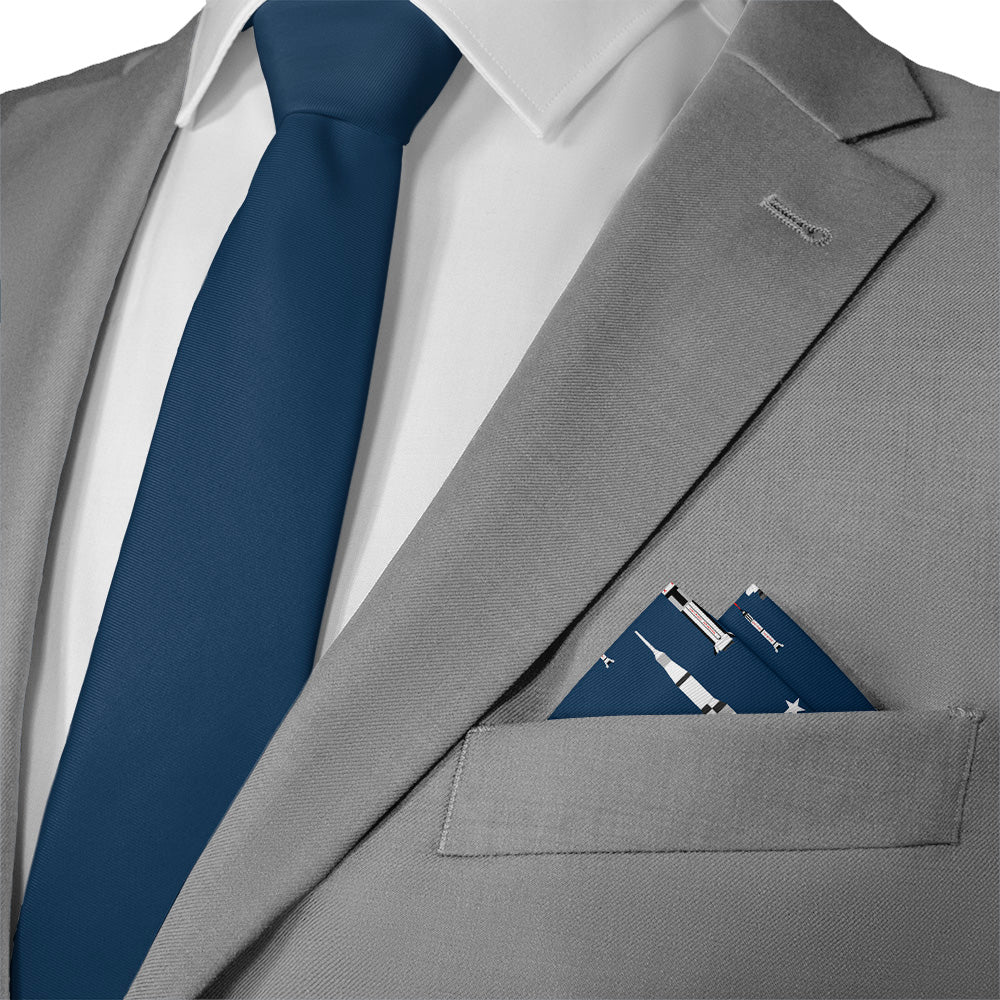 Space Race Pocket Square - 12" Square - Knotty Tie Co.