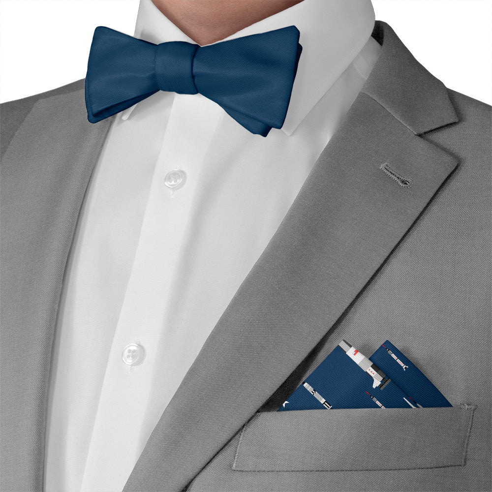 Space Race Pocket Square - Matching Bow Tie - Knotty Tie Co.