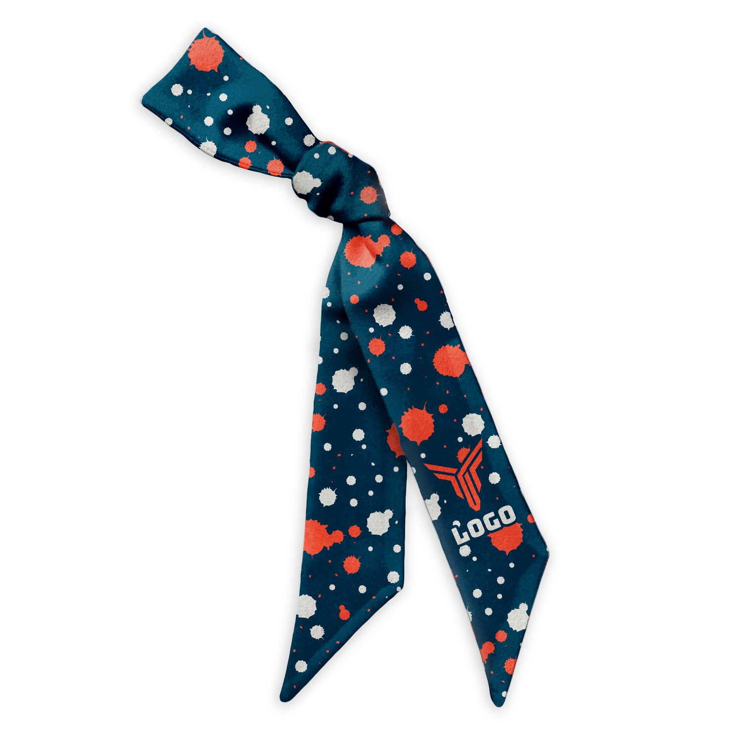 Splatter 1 Hair Flat Lay Logo Scarf - Knotty Tie Co.