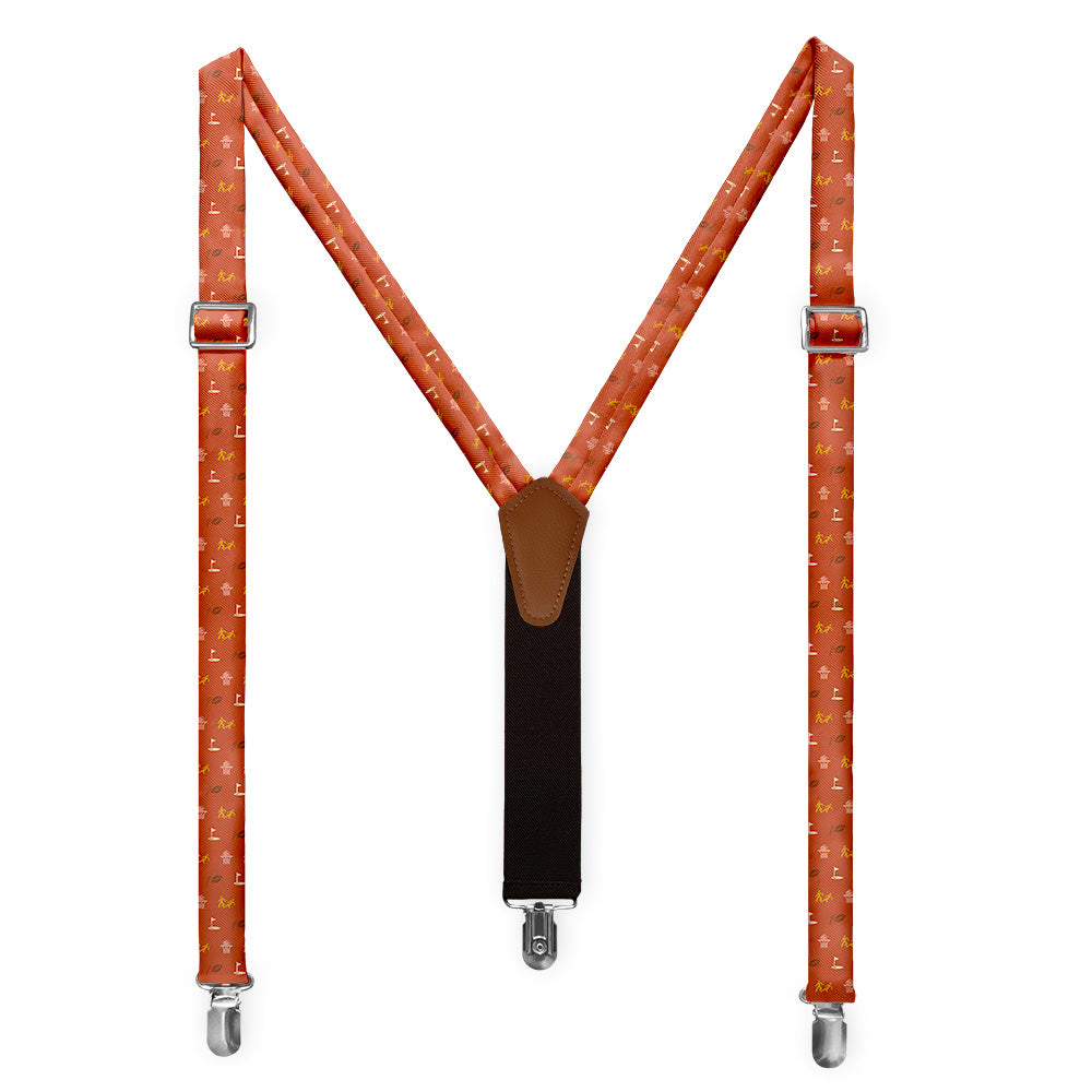 Sports With Friends Suspenders - Full Front View - Knotty Tie Co.