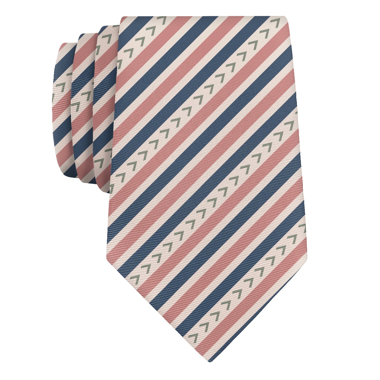 Spring Stripe Necktie - Rolled - Knotty Tie Co.