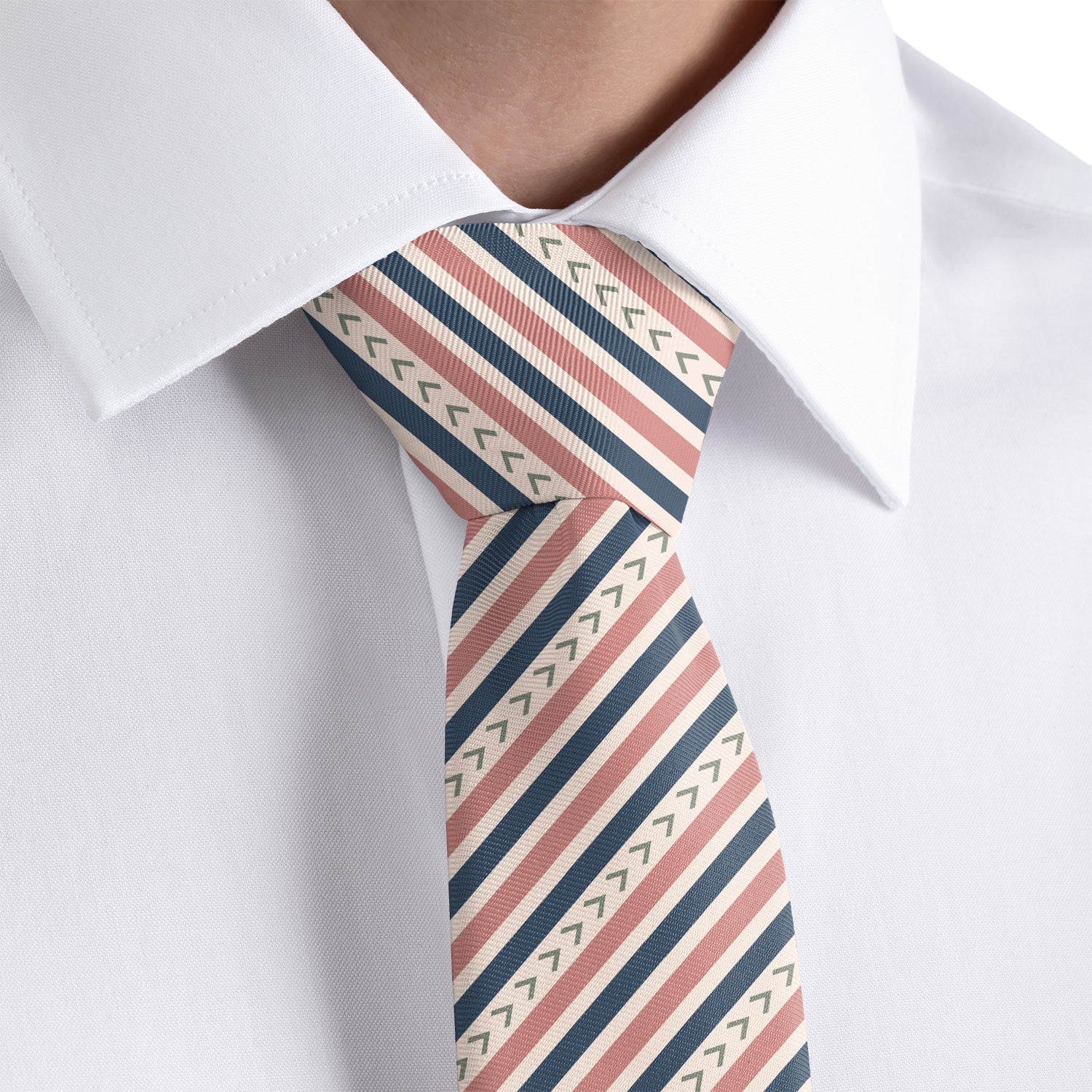 Spring Stripe Necktie - Rolled - Knotty Tie Co.