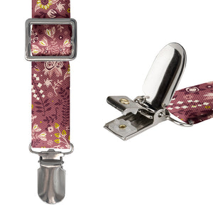 Spring Garden Floral Suspenders - Hardware and Strap - Knotty Tie Co.