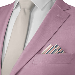 Spring Stripe Pocket Square - Matching Necktie- Knotty Tie Co.