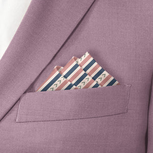 Spring Stripe Pocket Square - Stairs Fold - Knotty Tie Co.