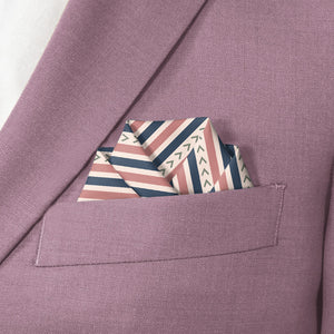 Spring Stripe Pocket Square - Scalloped Fold - Knotty Tie Co.