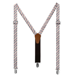 Spring Stripe Suspenders - Full Front View - Knotty Tie Co.