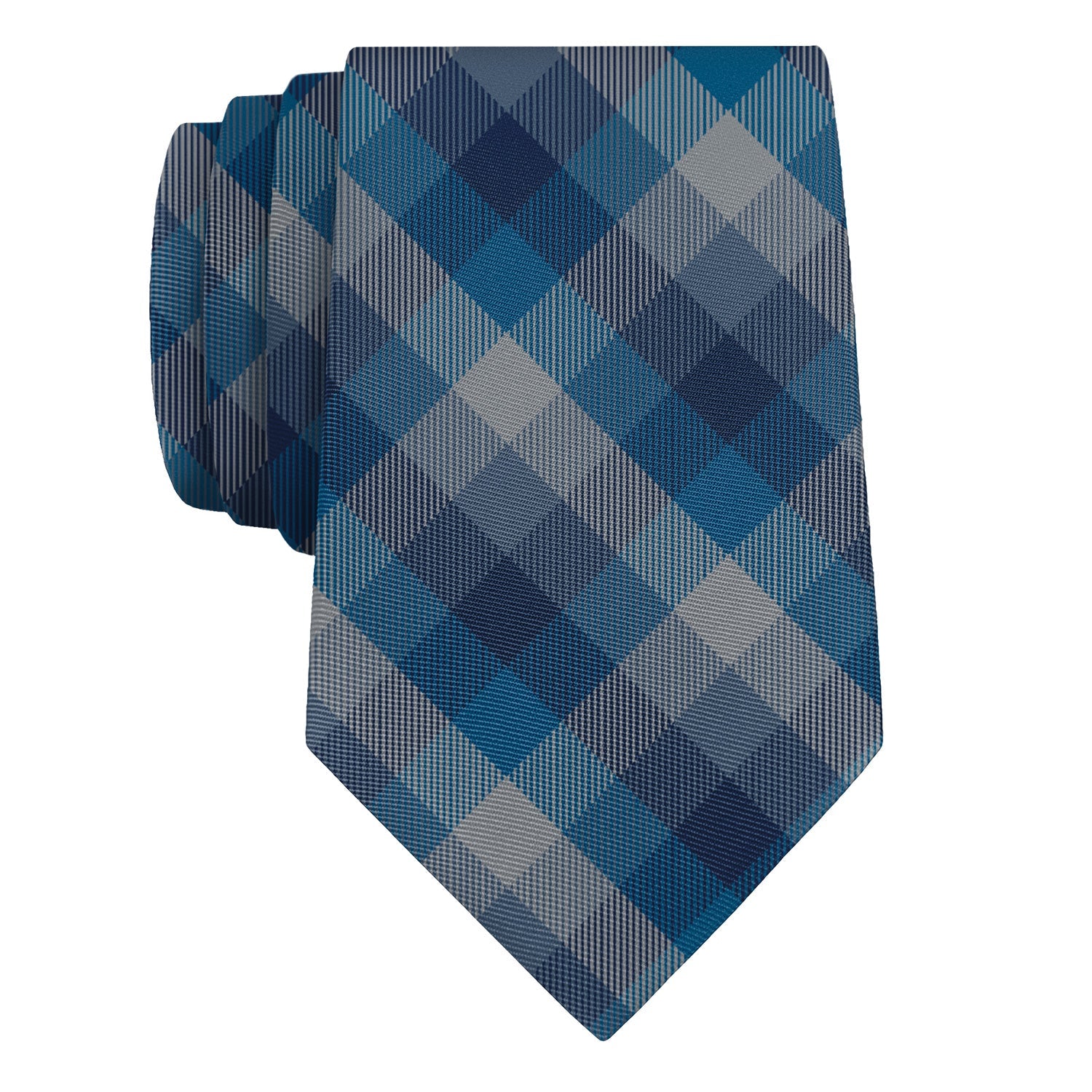 Squared Away Plaid Necktie - Rolled - Knotty Tie Co.