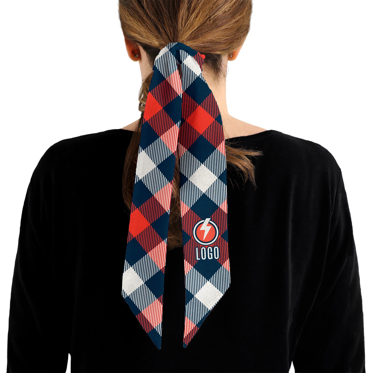 Squared Away 1 Hair Flat Lay Logo Scarf - Knotty Tie Co.