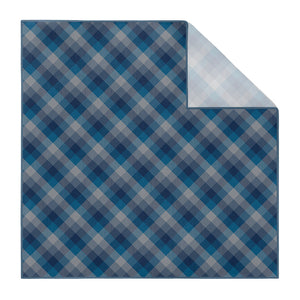 Squared Away Plaid Pocket Square - Printed - Knotty Tie Co.