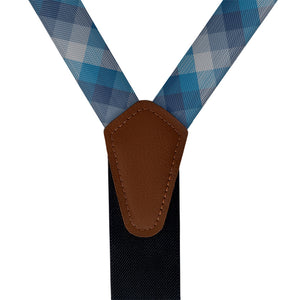 Squared Away Plaid Suspenders - Vegan Leather Y-Back - Knotty Tie Co.