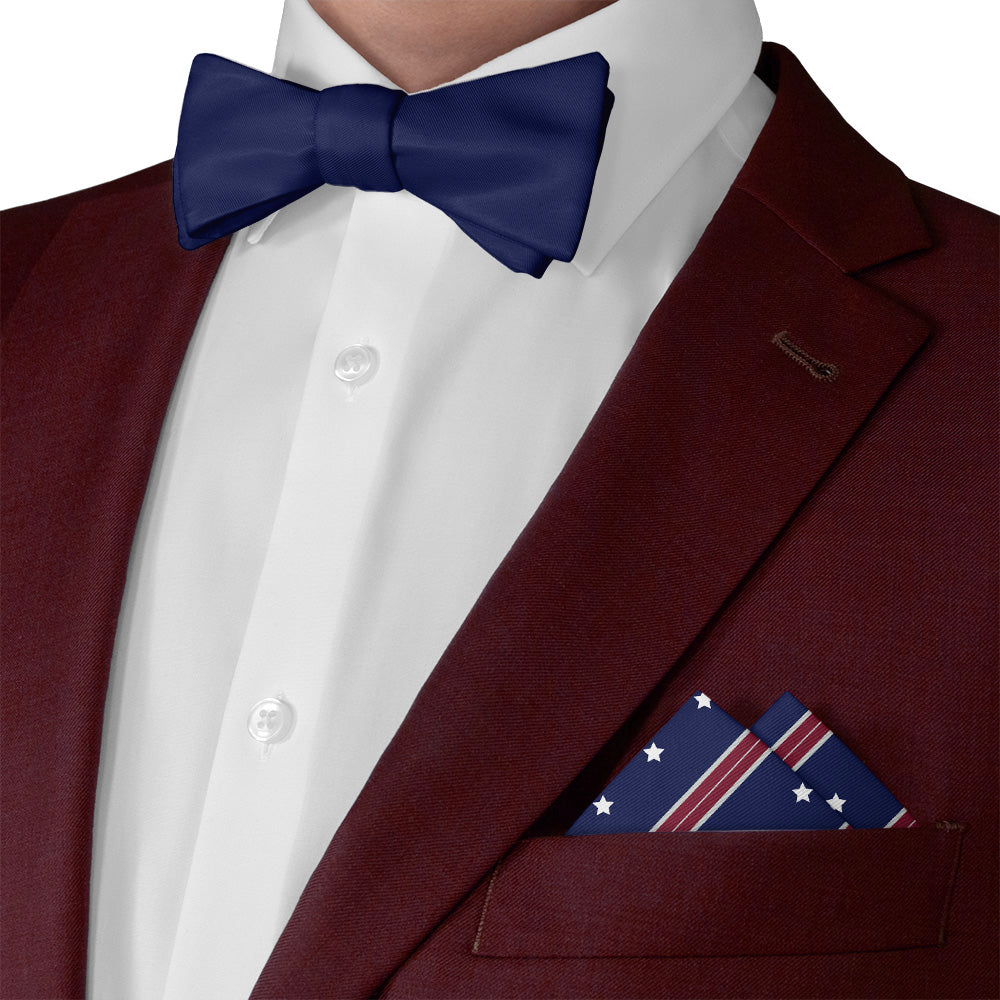 Star Spangled Pocket Square - Matching Bow Tie - Knotty Tie Co.