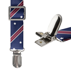 Star Spangled Suspenders - Hardware and Strap - Knotty Tie Co.