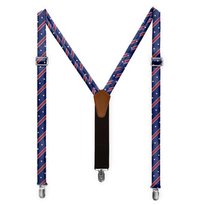 Star Spangled Suspenders - Full Front View - Knotty Tie Co.