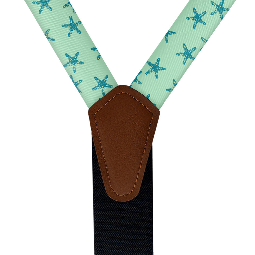 Starfish Suspenders - Vegan Leather Y-Back - Knotty Tie Co.