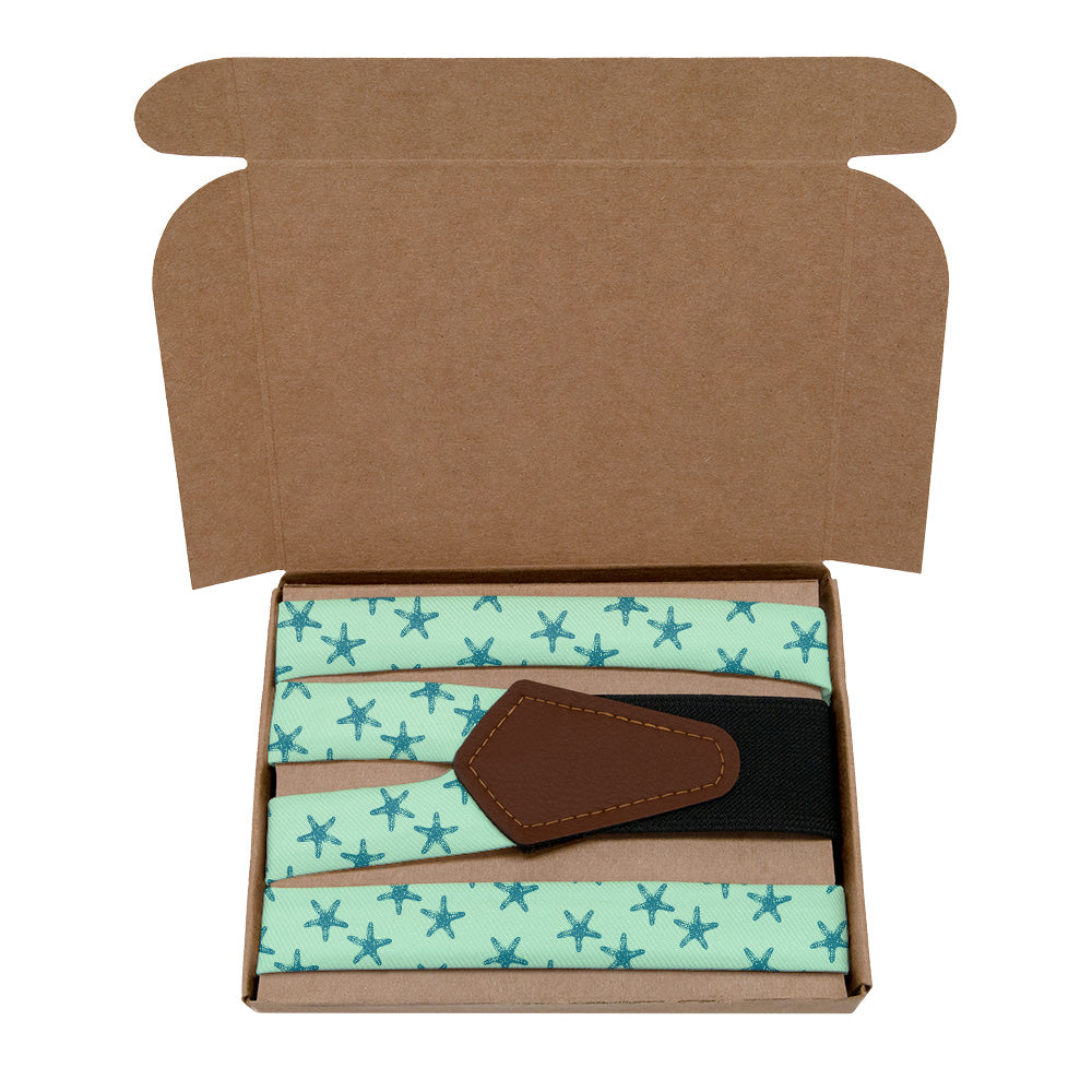 Starfish Suspenders - Kraft Gift Box Packaging - Knotty Tie Co.