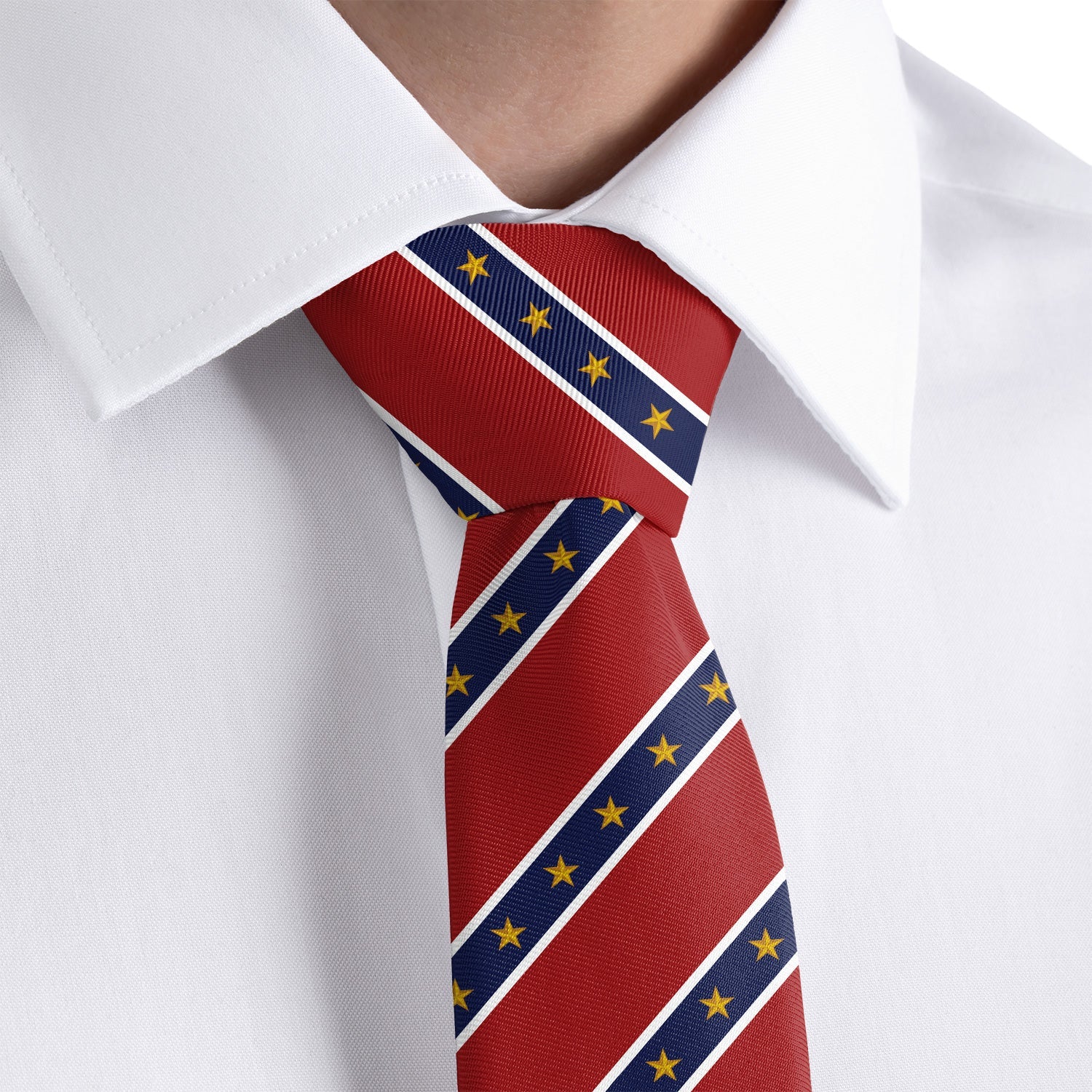 Stars in Stripes Necktie - Rolled - Knotty Tie Co.