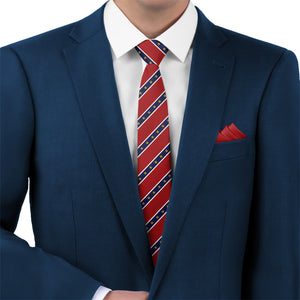 Stars in Stripes Necktie - Matching Pocket Square - Knotty Tie Co.
