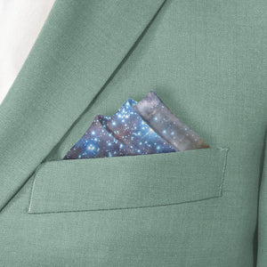 Stars Collide Pocket Square - Stairs Fold - Knotty Tie Co.