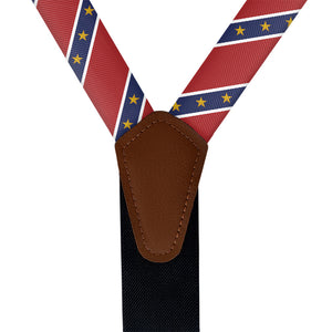 Stars in Stripes Suspenders - Vegan Leather Y-Back - Knotty Tie Co.