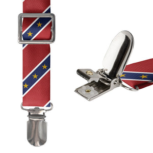 Stars in Stripes Suspenders - Hardware and Strap - Knotty Tie Co.