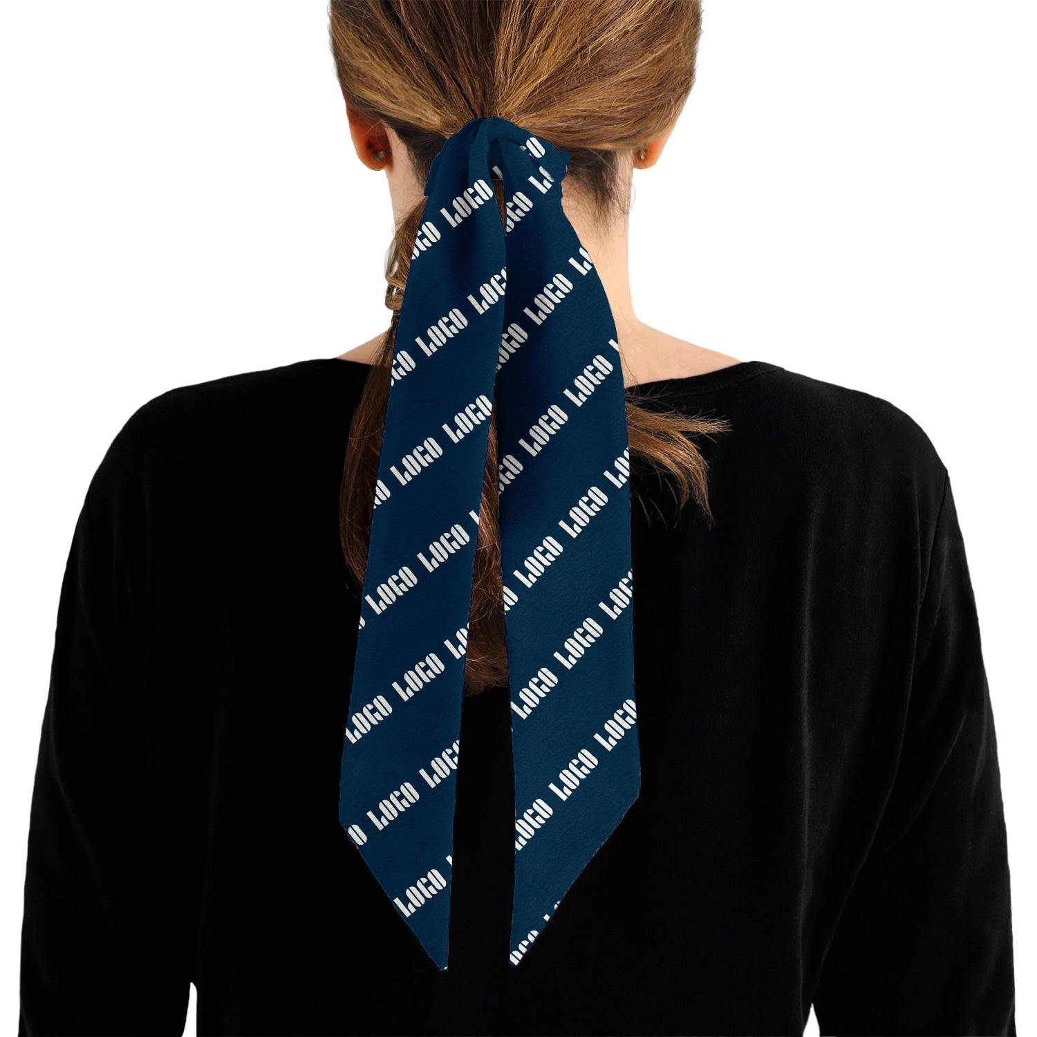 Step & Repeat 3 Hair Flat Lay Logo Scarf - Knotty Tie Co.