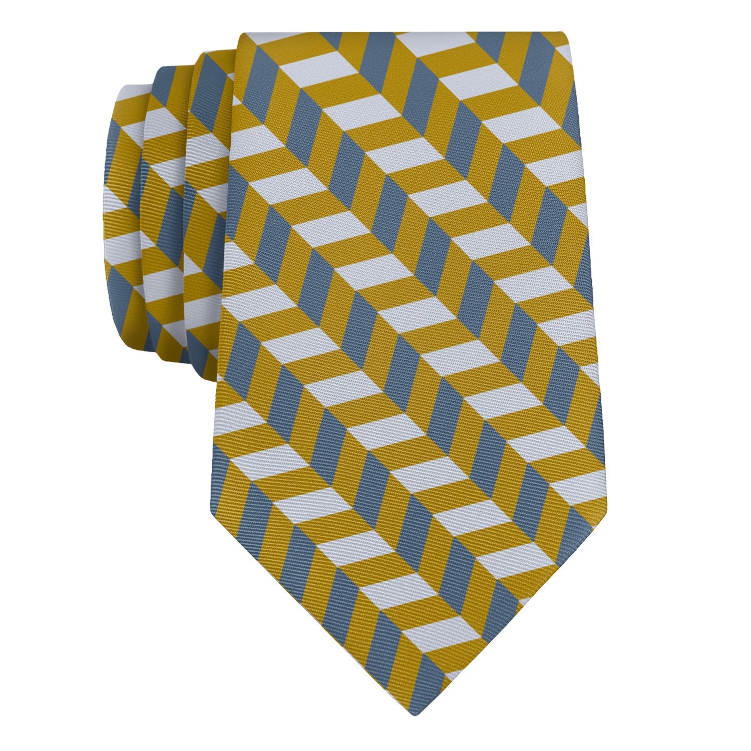 Steps Geometric Necktie - Rolled - Knotty Tie Co.