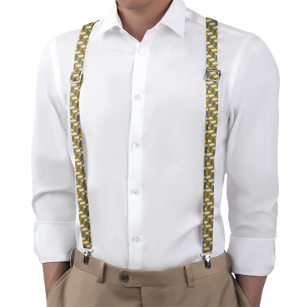 Steps Geometric Suspenders - Main View - Knotty Tie Co.