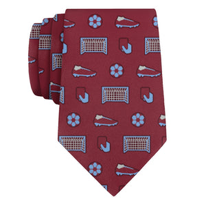 Strike It Soccer Necktie 1 Rolled - Knotty Tie Co.