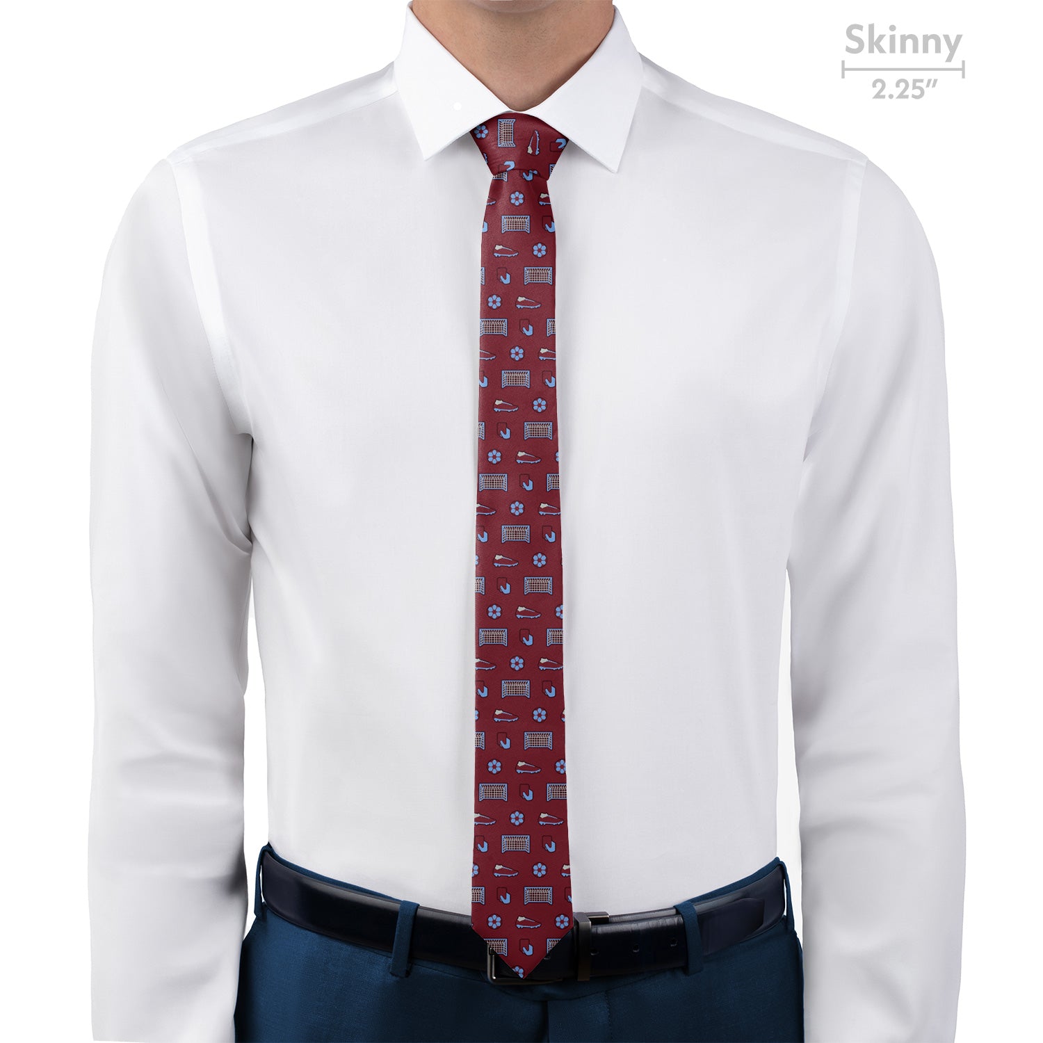 Strike It Soccer Necktie 6 Skinny - Knotty Tie Co.