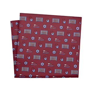 Strike It Soccer Pocket Square 1 Folded - Knotty Tie Co.