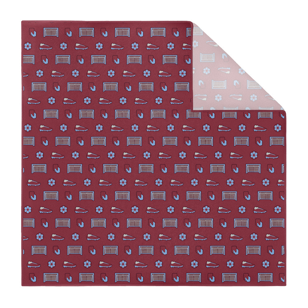 Strike It Soccer Pocket Square 7 Printed - Knotty Tie Co.