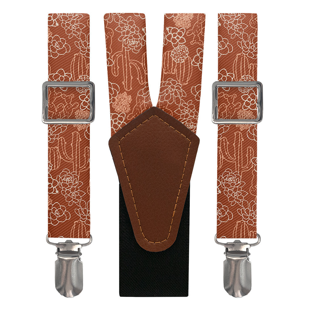 Succulent Cactus Garden Suspenders - Main View - Knotty Tie Co.