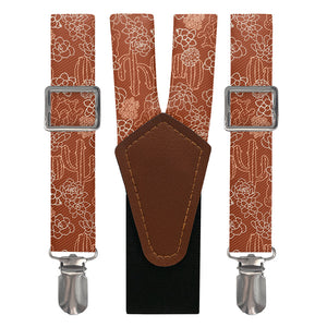 Succulent Cactus Garden Suspenders - Main View - Knotty Tie Co.