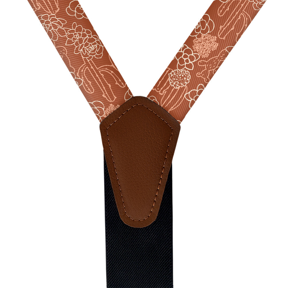 Succulent Cactus Garden Suspenders - Main View - Knotty Tie Co.