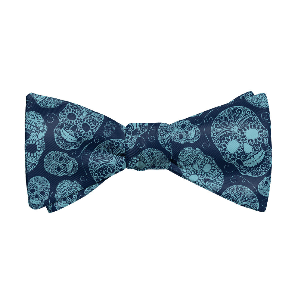 Sugar Skull Bow Tie - Adult Extra-Long Self-Tie 18-21" - Knotty Tie Co.