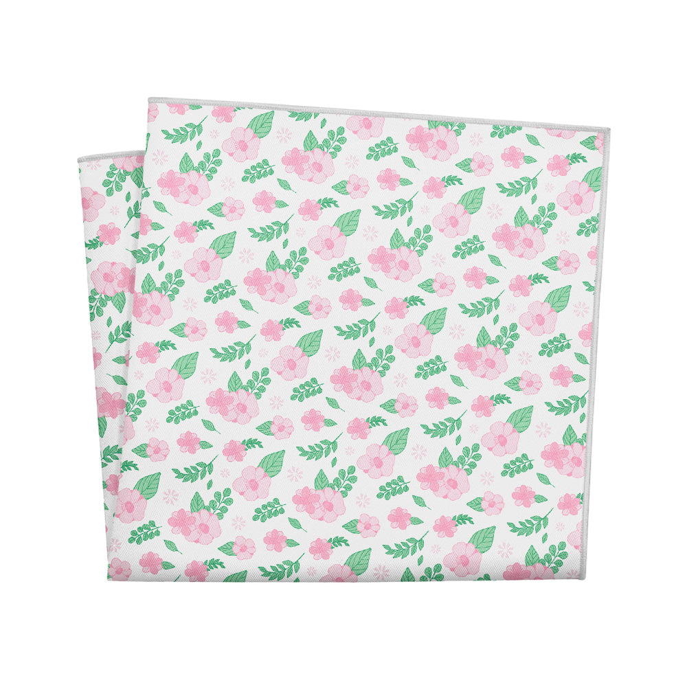 Sugar Floral Pocket Square - 12" Square - Knotty Tie Co.