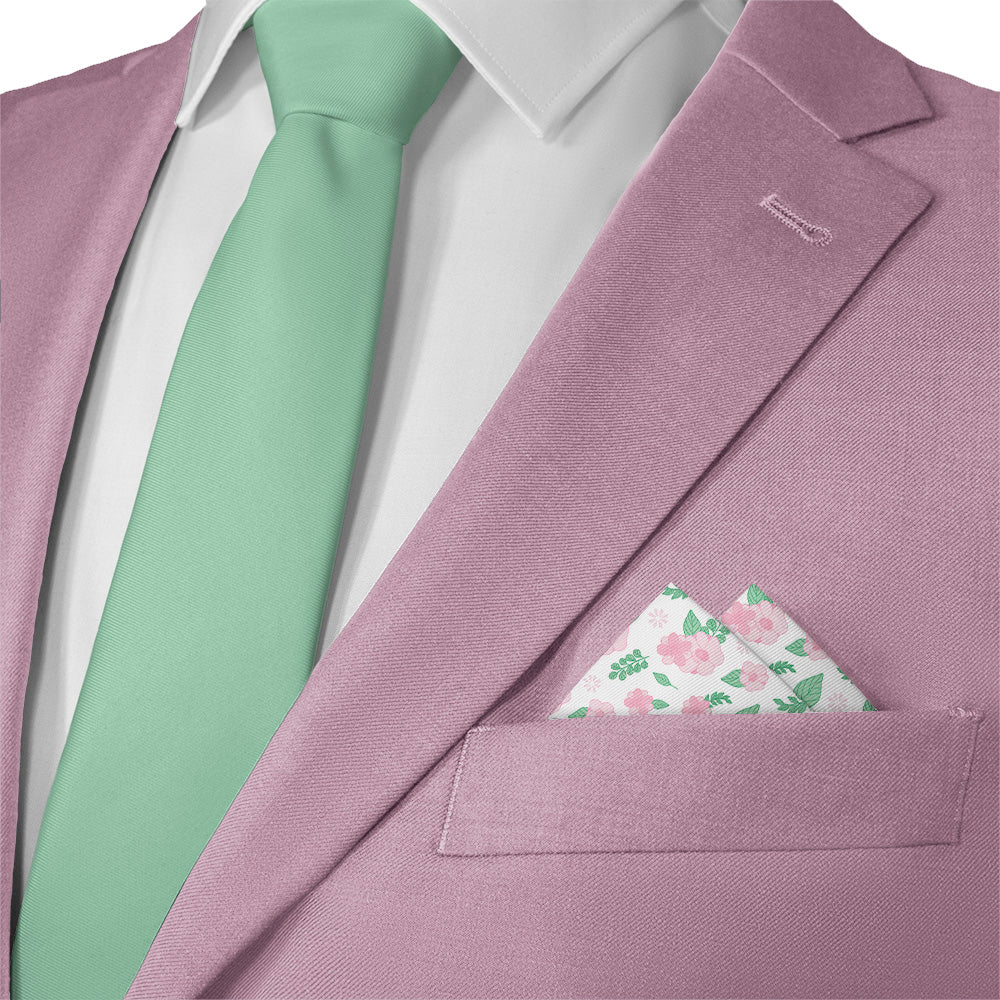 Sugar Floral Pocket Square - 12" Square - Knotty Tie Co.