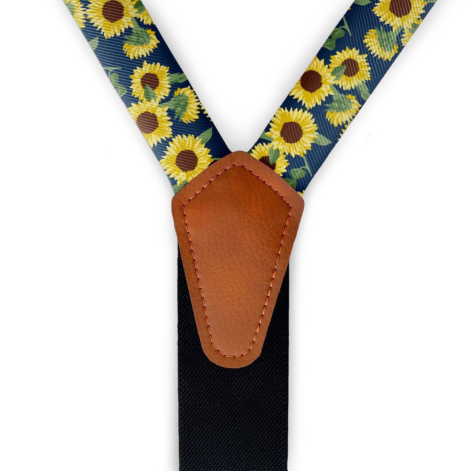 Sunflower Floral Suspenders - Hardware and Strap - Knotty Tie Co.