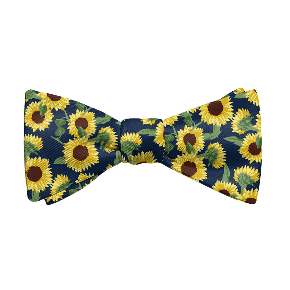 Sunflower Floral Bow Tie - Adult Extra-Long Self-Tie 18-21" - Knotty Tie Co.