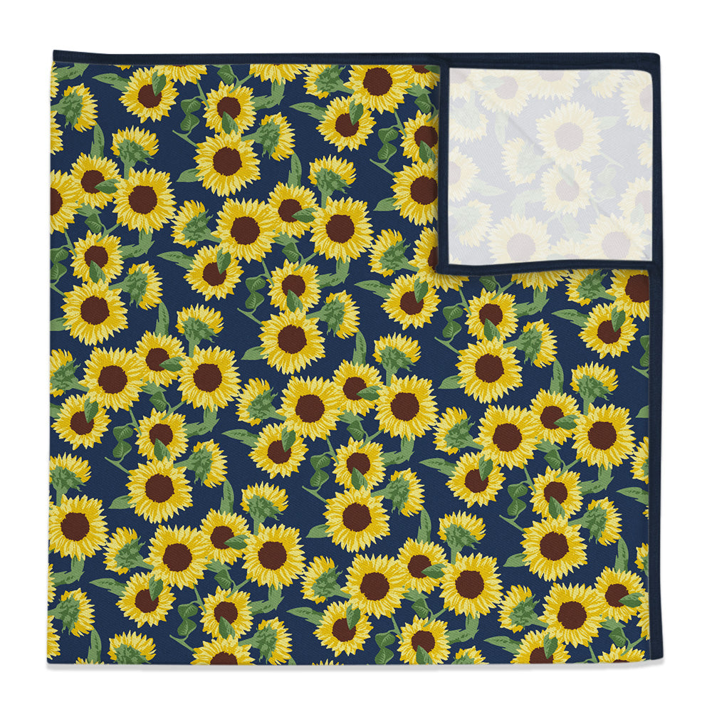 Sunflower Floral Pocket Square - 12" Square - Knotty Tie Co.