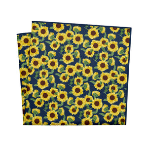 Sunflower Floral Pocket Square - 12" Square - Knotty Tie Co.