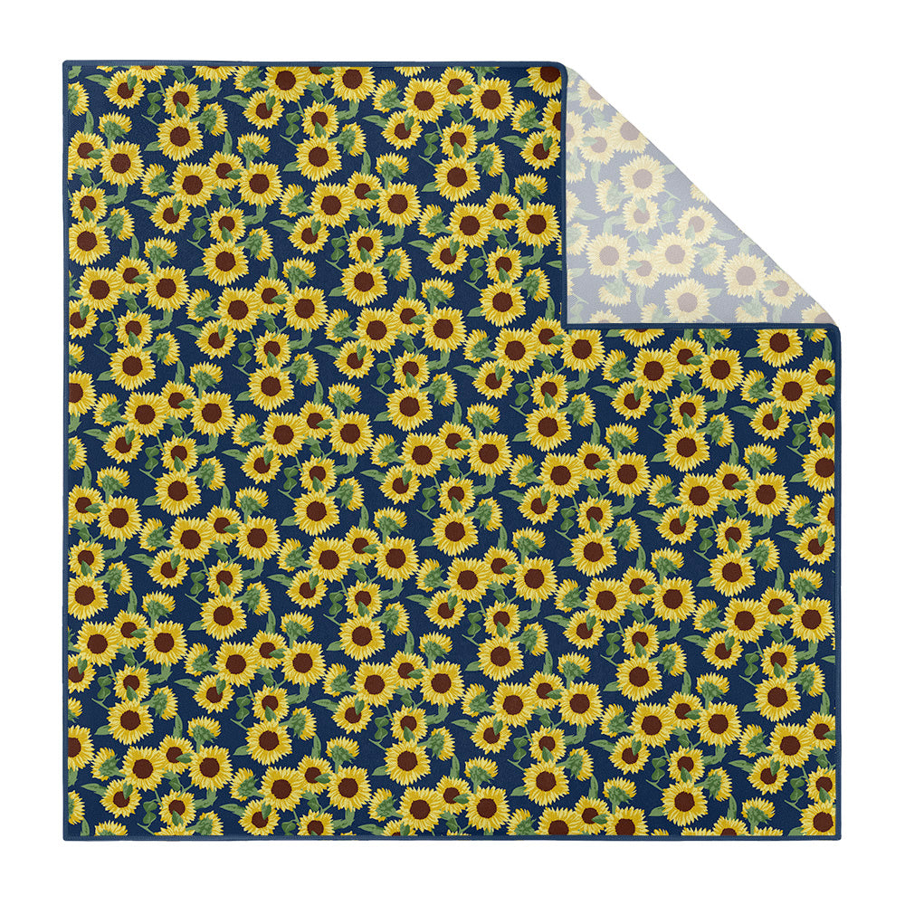 Sunflower Floral Pocket Square - Printed - Knotty Tie Co.