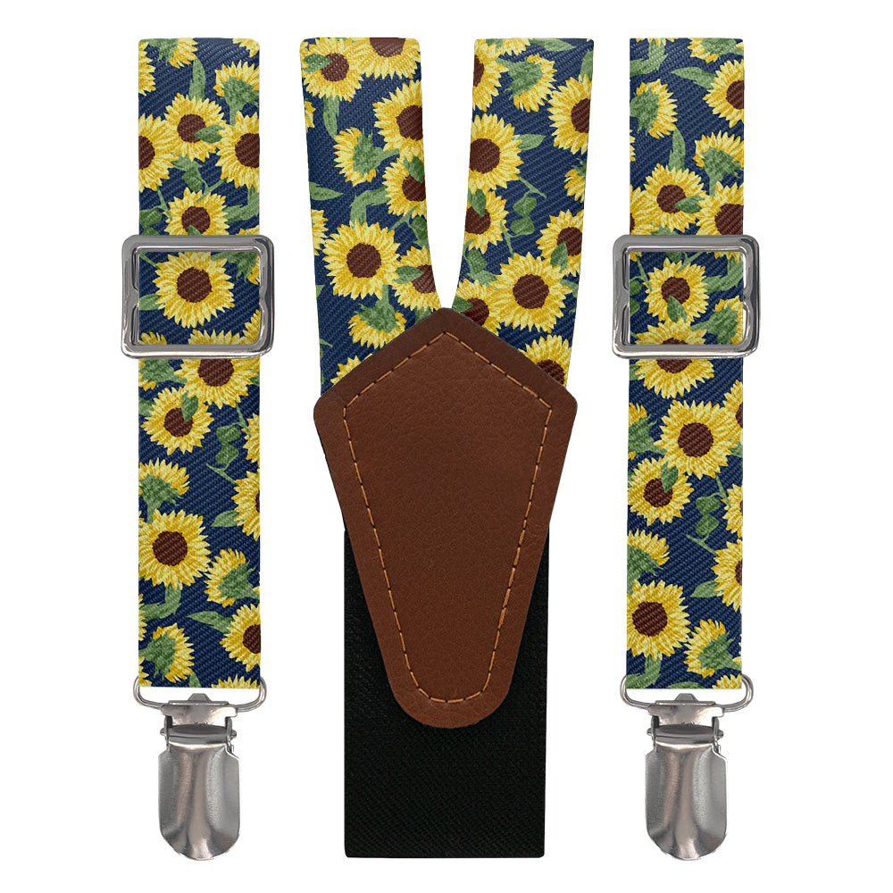 Sunflower Floral Suspenders - Main View - Knotty Tie Co.