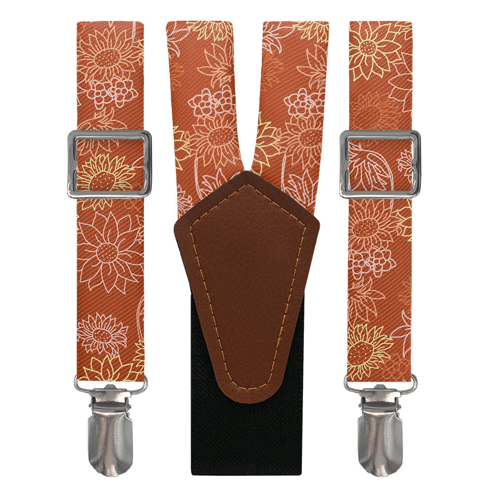 Sunflower Garden Suspenders - Main View - Knotty Tie Co.