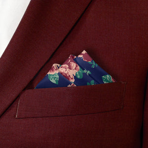 Sylvan Floral Pocket Square - Stairs Fold - Knotty Tie Co.