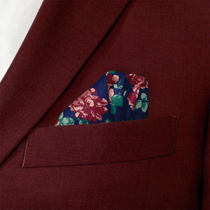 Sylvan Floral Pocket Square - Wave Fold - Knotty Tie Co.