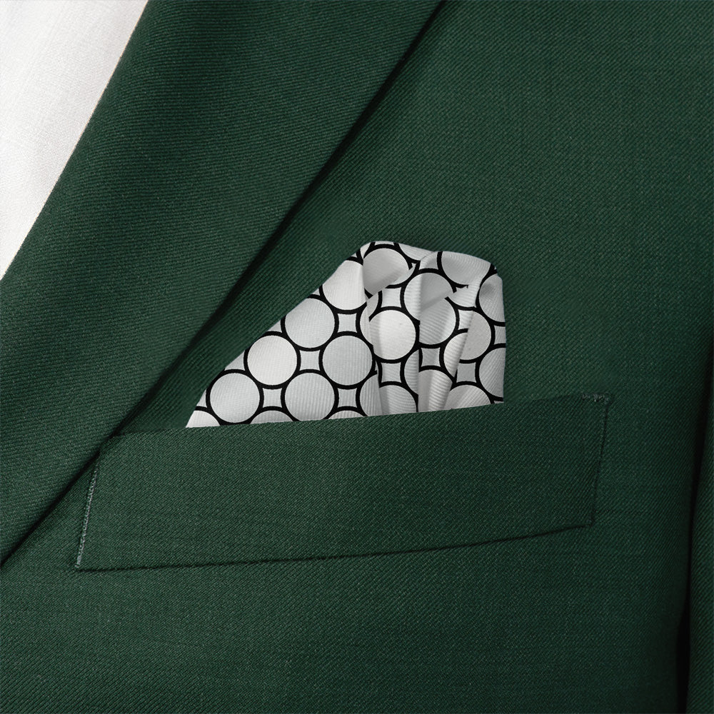 Syracuse Dots Pocket Square - Wave Fold - Knotty Tie Co.