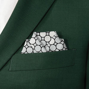 Syracuse Dots Pocket Square - Scalloped Fold - Knotty Tie Co.